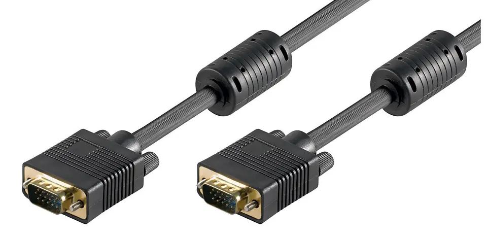 ⁨MicroConnect SVGA HD15 1m M-M w.ferrit core⁩ w sklepie Wasserman.eu