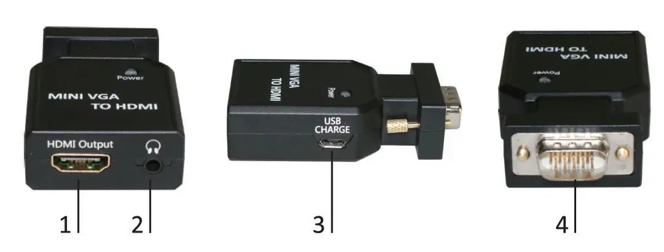 ⁨MicroConnect Mini VGA to HDMI Converter⁩ w sklepie Wasserman.eu