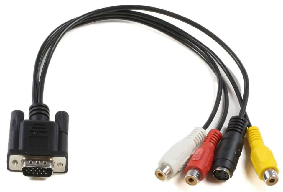 ⁨MicroConnect VGA to S-video 3x RCA 0,3m.⁩ w sklepie Wasserman.eu