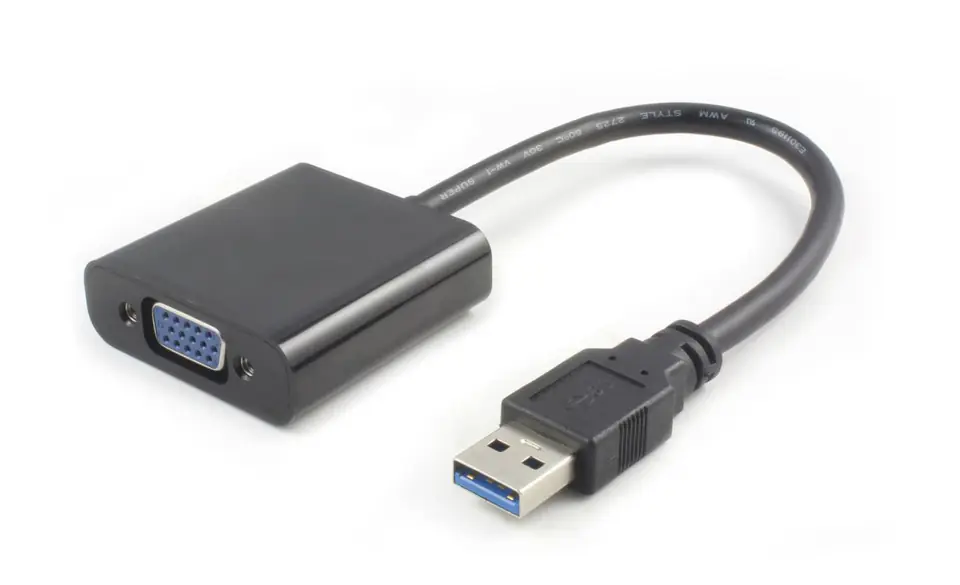 ⁨MicroConnect USB 3.0-VGA M/F Black⁩ w sklepie Wasserman.eu