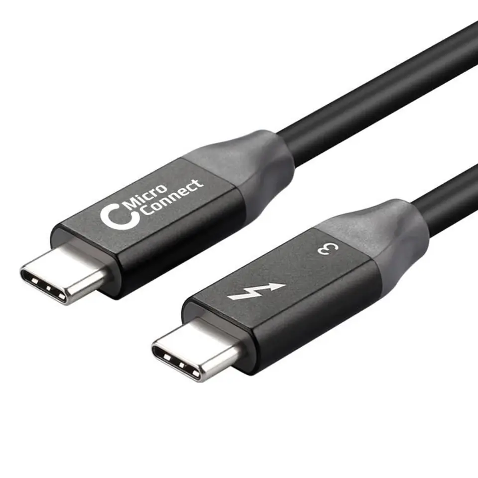 ⁨MicroConnect Thunderbolt 3 Cable, 0.5M⁩ w sklepie Wasserman.eu