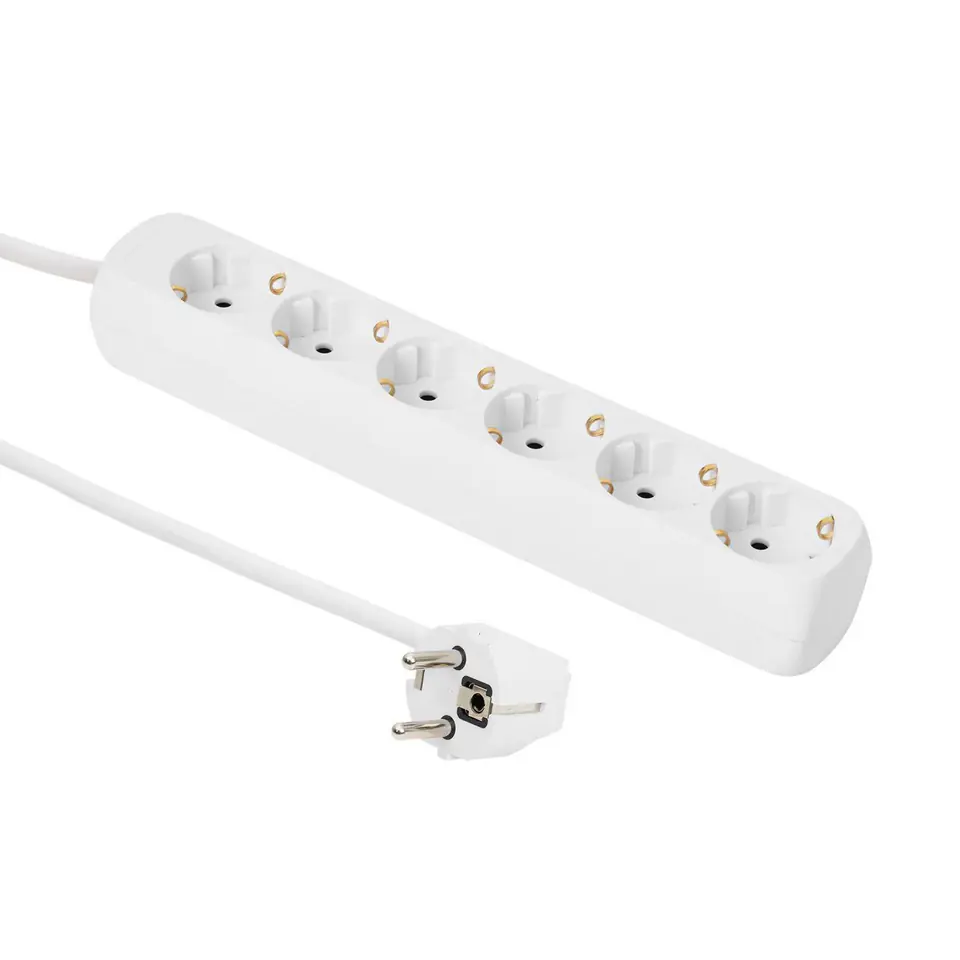 ⁨MicroConnect 6-way Schuko Socket 3M White⁩ w sklepie Wasserman.eu