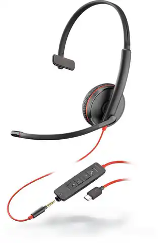 ⁨POLY Blackwire C3215 Headset Wired Head-band Office/Call center USB Type-C Black⁩ at Wasserman.eu