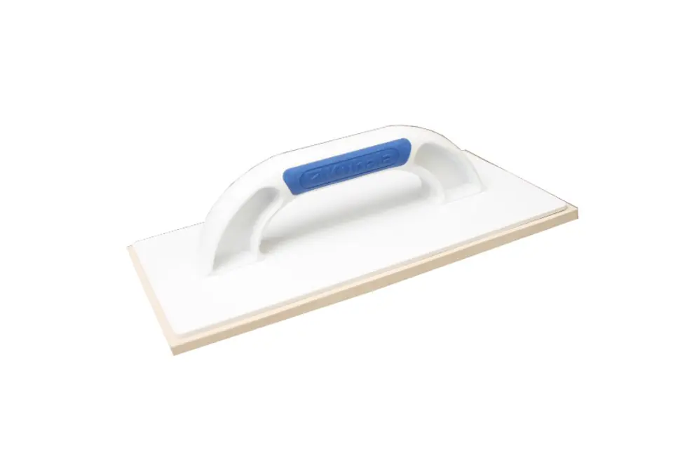 ⁨PLASTIC TROWEL PCS.140*280MM WITH WHITE RUBBER⁩ at Wasserman.eu