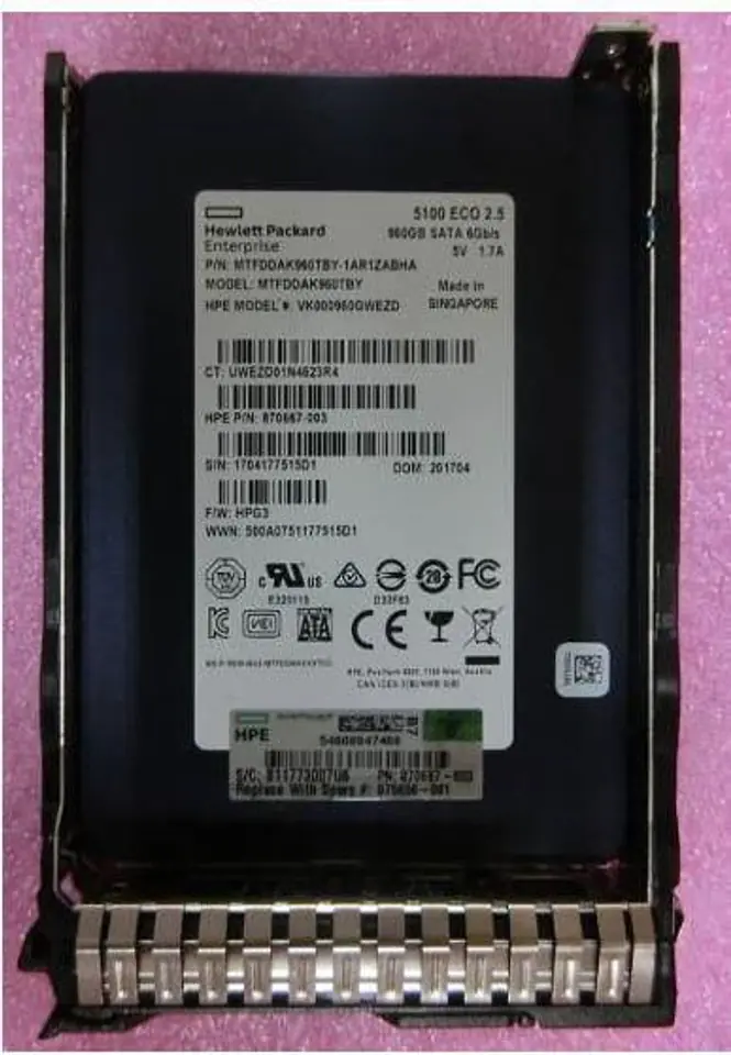 ⁨Hewlett Packard Enterprise 960GB SATA 6G SFF RI DS SSD⁩ w sklepie Wasserman.eu