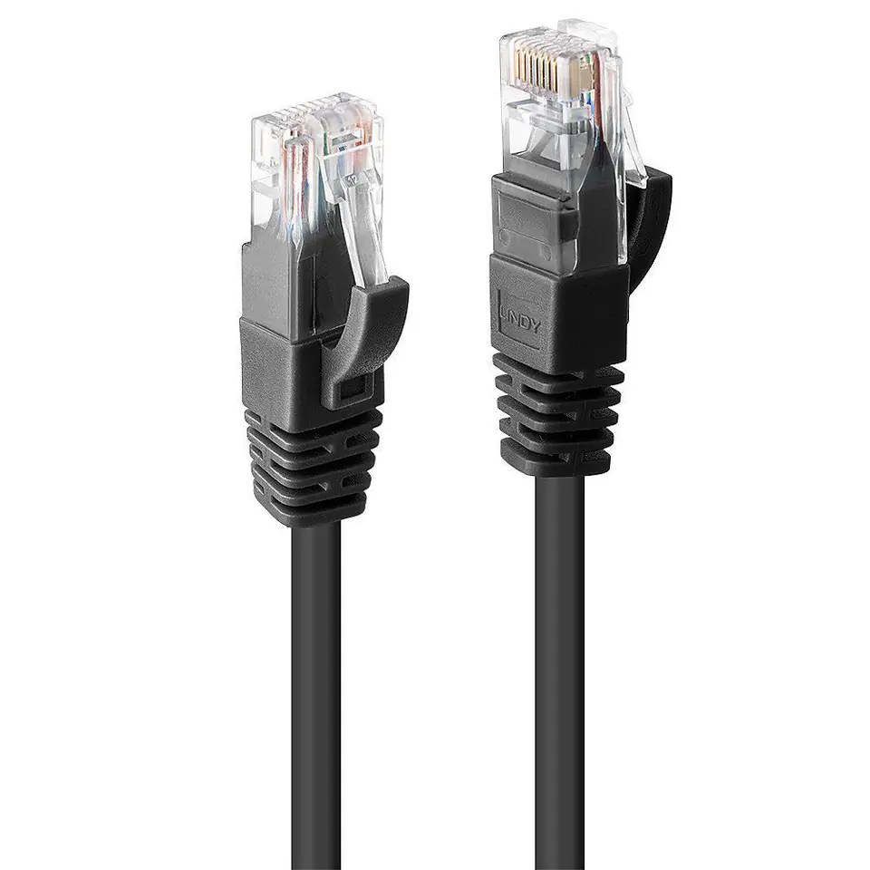 ⁨Lindy 1M Cat.6 U/Utp Cable, Black⁩ w sklepie Wasserman.eu