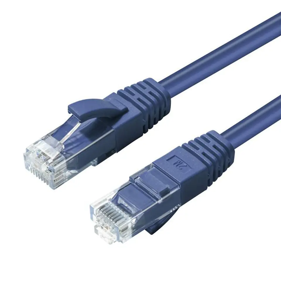 ⁨MicroConnect CAT6A UTP 0.25m Blue LSZH⁩ w sklepie Wasserman.eu