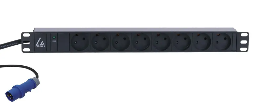 ⁨Lanview 19'' rack mount power strip,⁩ w sklepie Wasserman.eu