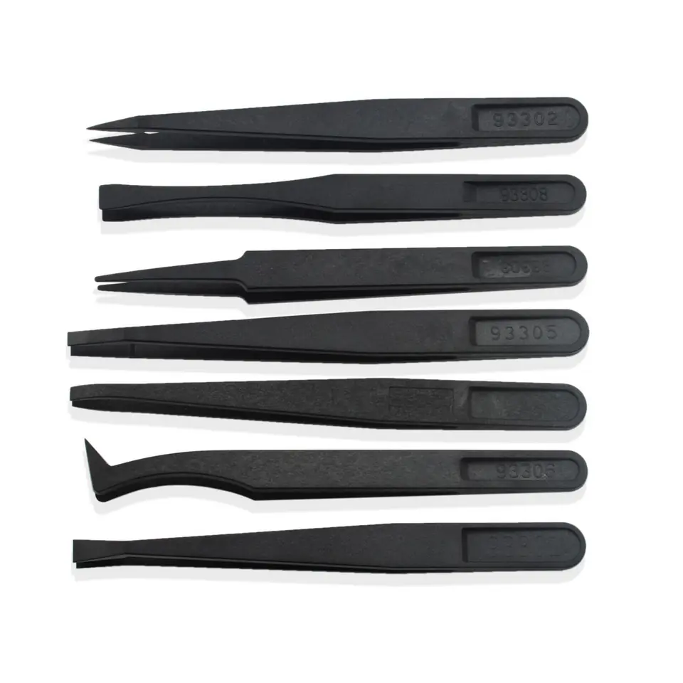 ⁨CoreParts 7 in 1 Black Plastic Tweezers⁩ w sklepie Wasserman.eu