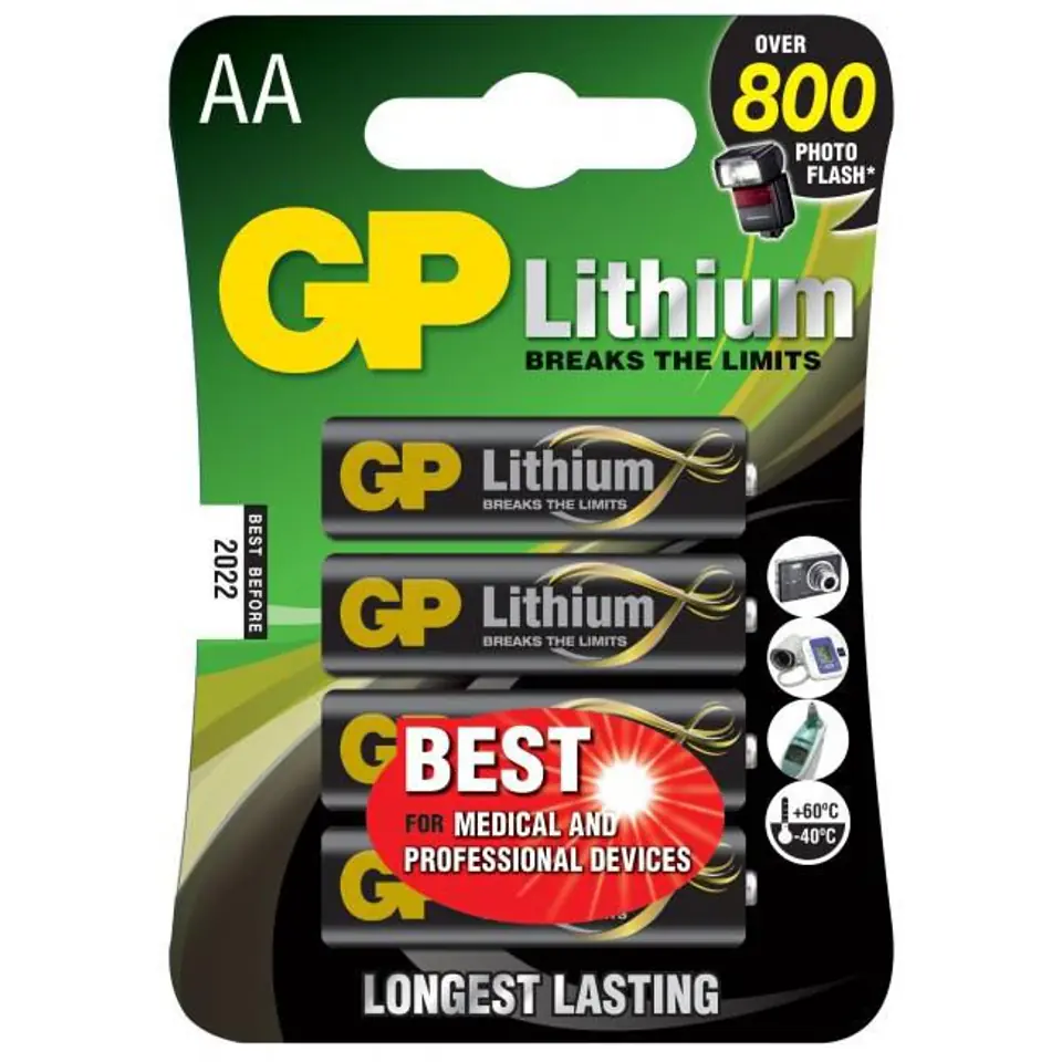 ⁨GP AA lithium batteri 1.5V,⁩ w sklepie Wasserman.eu