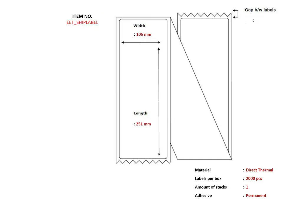 ⁨Capture Post label 105 x 251mm⁩ w sklepie Wasserman.eu