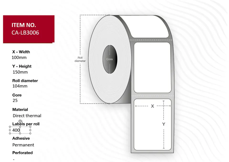 ⁨Capture Label 100x150, Core 25,⁩ w sklepie Wasserman.eu