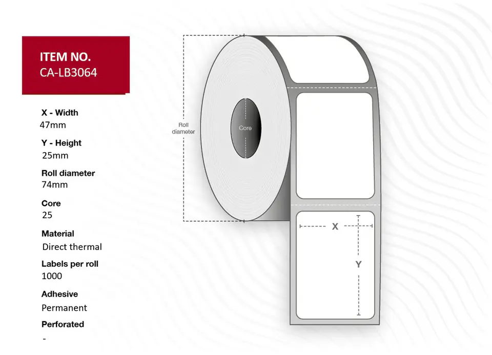 ⁨Capture Label 47x25, Core 25,⁩ w sklepie Wasserman.eu