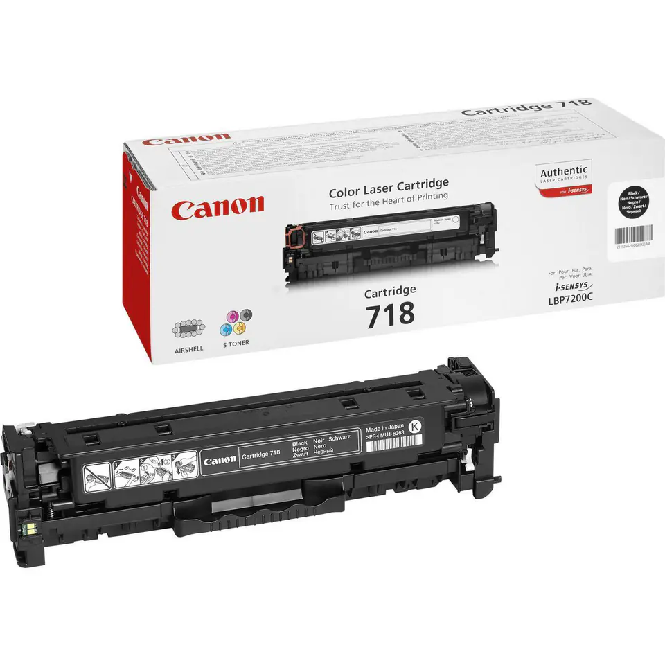 ⁨Canon Toner Black 718⁩ w sklepie Wasserman.eu