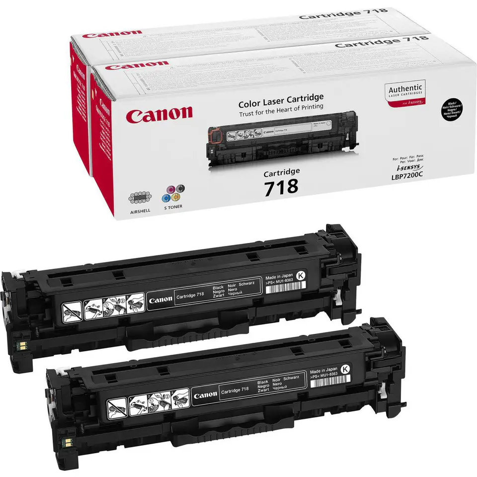 ⁨Canon Toner Black Twin Pack 718BK⁩ w sklepie Wasserman.eu