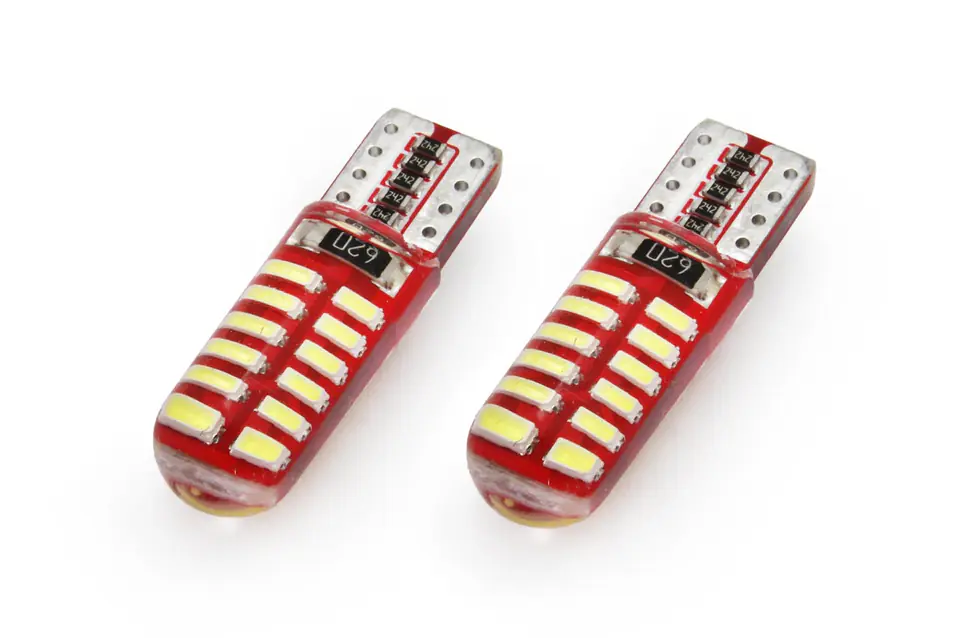 ⁨01444 Led Vertex Canbus 24SMD 3014 T10e (W5W) Silca White 12V 2pcs⁩ at Wasserman.eu