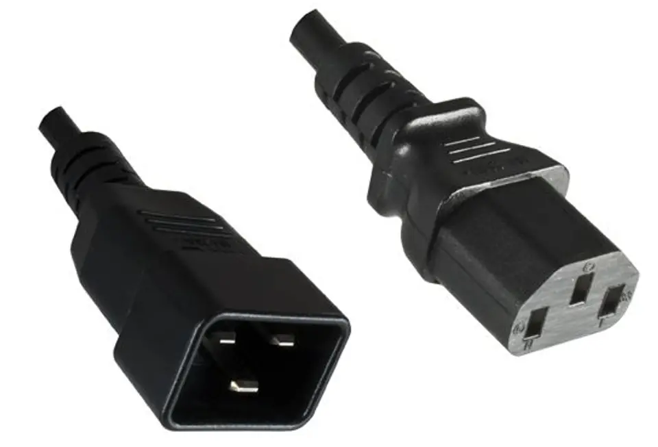 ⁨MicroConnect PowerCord C13-C20 10A 1m Black⁩ w sklepie Wasserman.eu