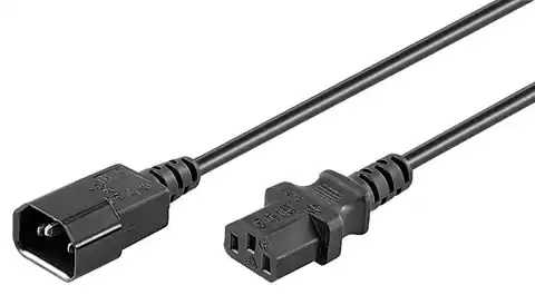 ⁨MicroConnect Power Cord C13-C14 1m Black⁩ w sklepie Wasserman.eu