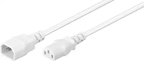 ⁨MicroConnect Power Cord C13 - C14 1m White⁩ w sklepie Wasserman.eu