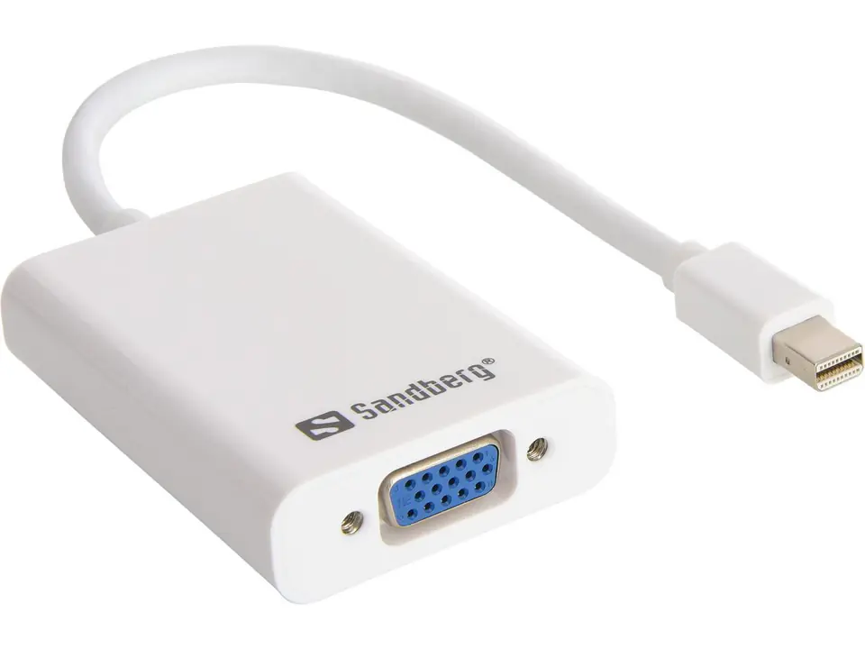 ⁨Sandberg Adapter MiniDP to VGA+Audio⁩ w sklepie Wasserman.eu