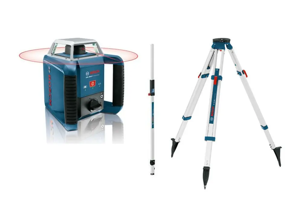 LASER ROTACYJNY GRL400H+STATYW BT170 +ŁATA NIWELACYJNA GR240 w sklepie Wasserman.eu