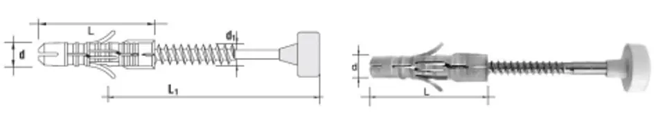 ⁨KOŁEK DO MOCOWANIA WC KPL-2SZT 10/6*80MM⁩ w sklepie Wasserman.eu