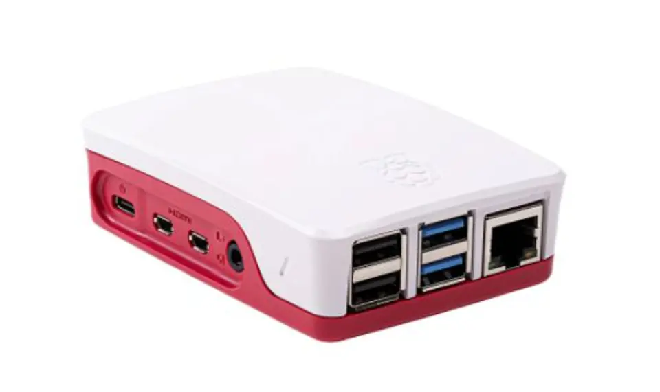 ⁨Raspberry Pi Pi Pi 4 Case Red White⁩ w sklepie Wasserman.eu