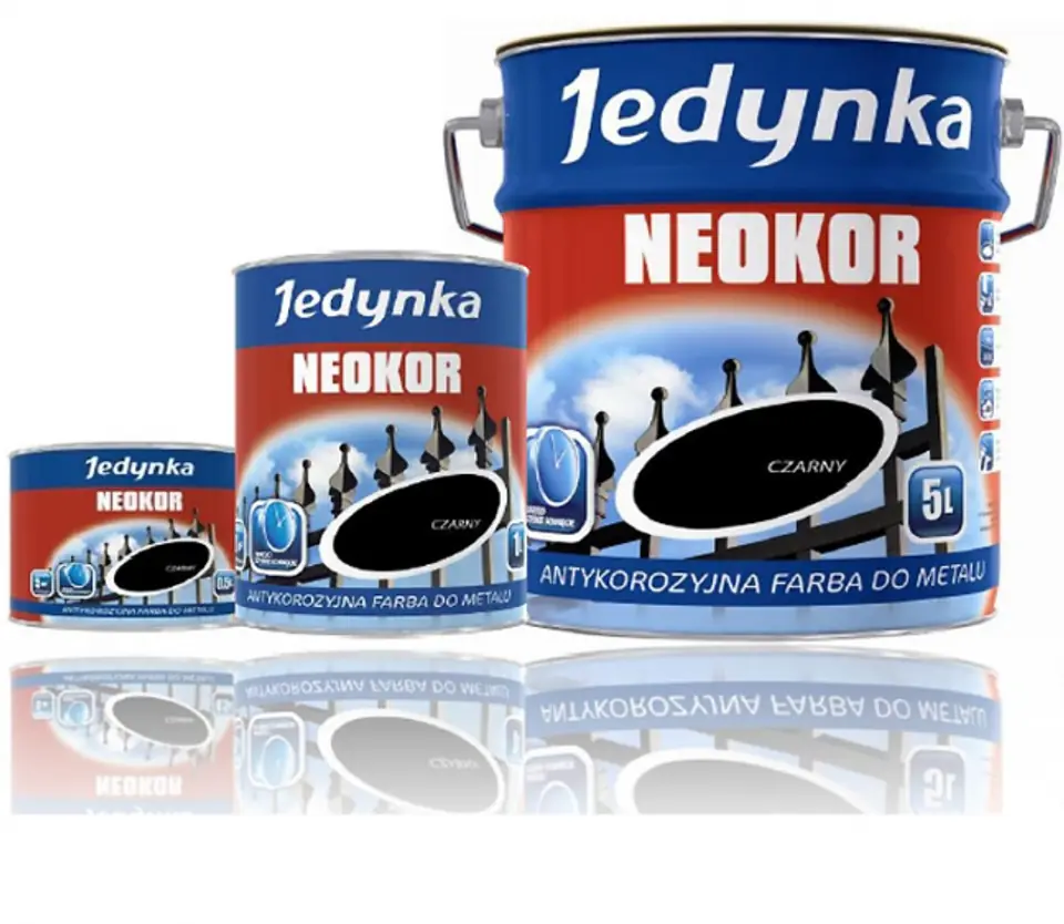 ⁨ANTYKOROZYJNA FARBA PODKŁADOWA NEOKOR ALUMINIOWA 1L⁩ w sklepie Wasserman.eu