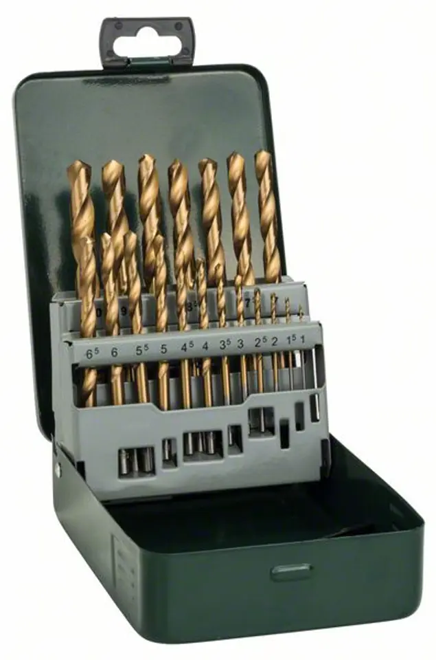 ⁨SET OF DRILLS FOR METAL HSS-TIN 19 PCS. 1-10mm⁩ at Wasserman.eu