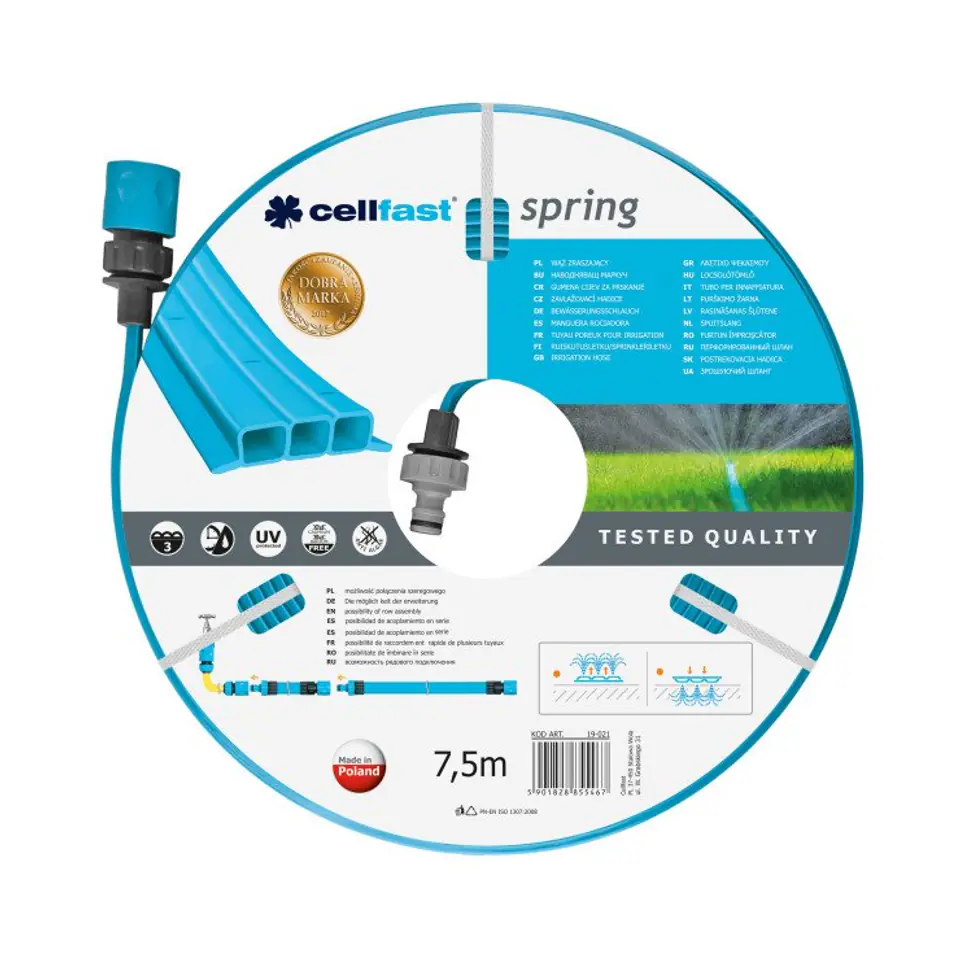 ⁨Cellfast Spring sprinkler hose 7,5m⁩ at Wasserman.eu