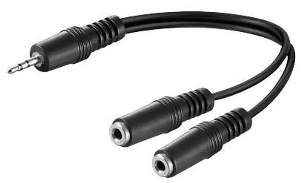 ⁨MicroConnect 3.5mm Minijack Y Cable, 0.2m⁩ w sklepie Wasserman.eu