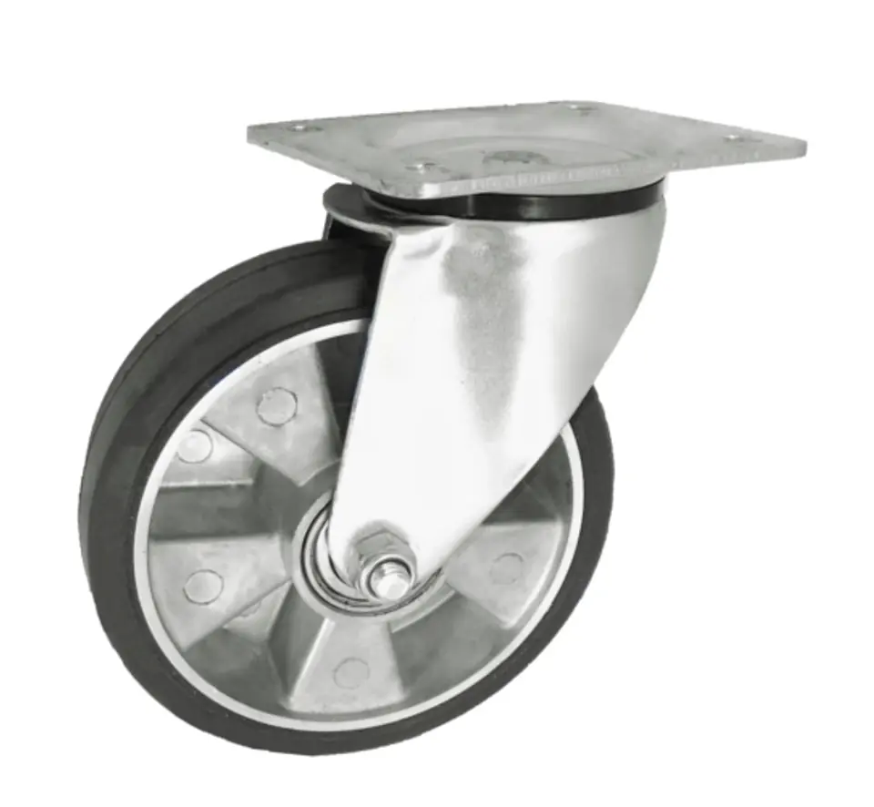KOŁO ALUMINIUM-GUMA 180MM, OBUDOWA SKRĘTNA A52G w sklepie Wasserman.eu