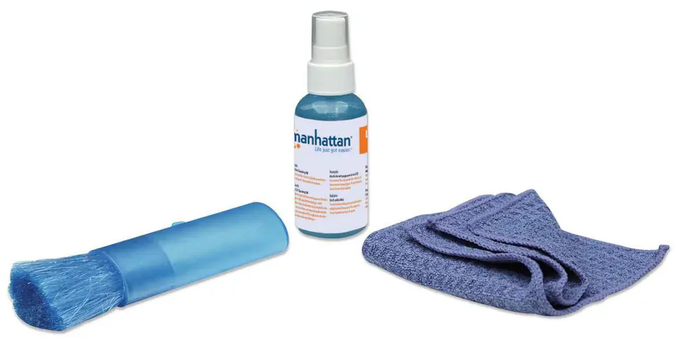 ⁨Manhattan Cleaning LCD Kit 60ml Microfiber Liquid/Brush/Cloth⁩ at Wasserman.eu