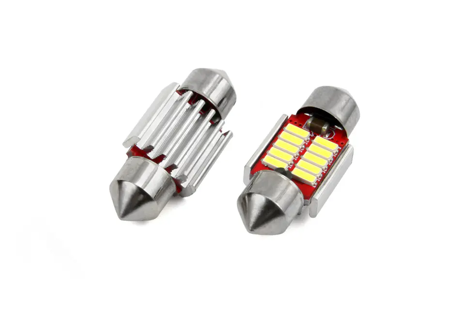 ⁨01288 Led Canbus 10smd 4014 Festoon 31mm White 12V/24V 2pcs⁩ at Wasserman.eu