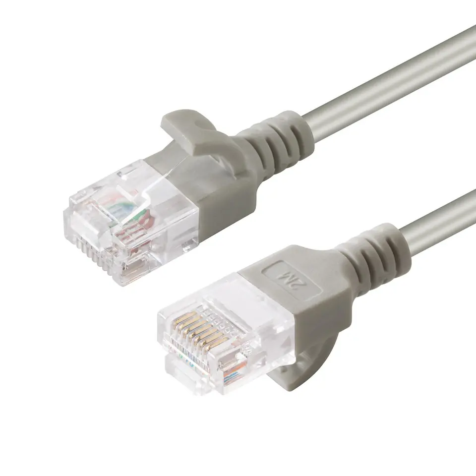 ⁨MicroConnect U/UTP CAT6 0.15M Grey Slim⁩ w sklepie Wasserman.eu