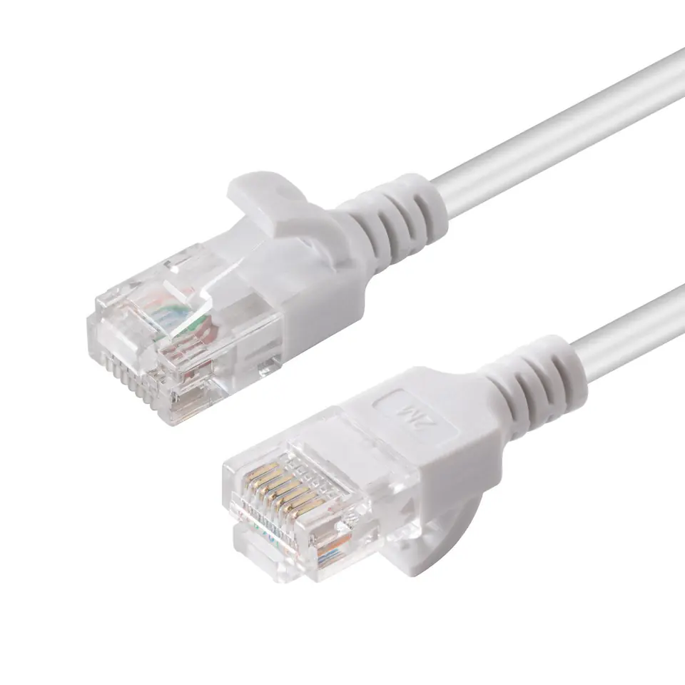 ⁨MicroConnect U/UTP CAT6 0.25M White Slim⁩ w sklepie Wasserman.eu