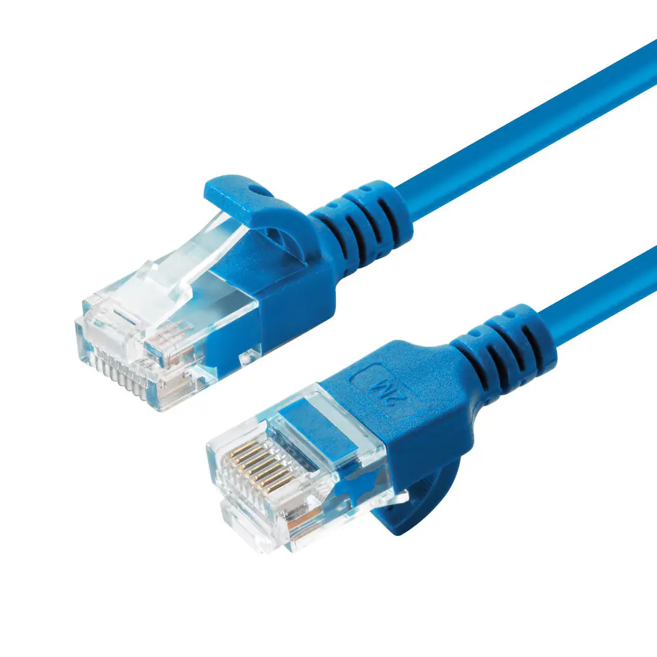 ⁨MicroConnect U/UTP CAT6A Slim 10M Blue⁩ w sklepie Wasserman.eu