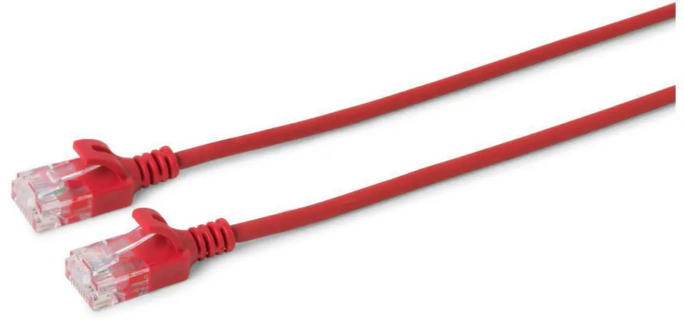 ⁨MicroConnect U/UTP CAT6 1M Red Slim,⁩ w sklepie Wasserman.eu