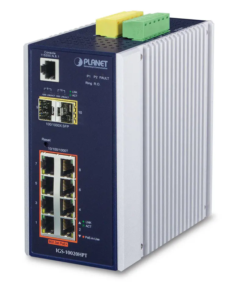 ⁨Planet IP30 Industrial L2+/L4 8-Port⁩ w sklepie Wasserman.eu