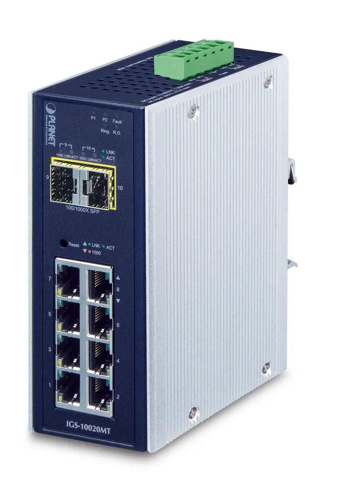 ⁨PLANET IGS-10020MT network switch Managed L2+ Gigabit Ethernet (10/100/1000) Black⁩ at Wasserman.eu