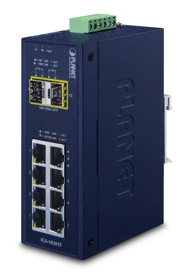 ⁨Planet IGS-1020TF network switch Unmanaged Gigabit Ethernet (10/100/1000) Black⁩ at Wasserman.eu
