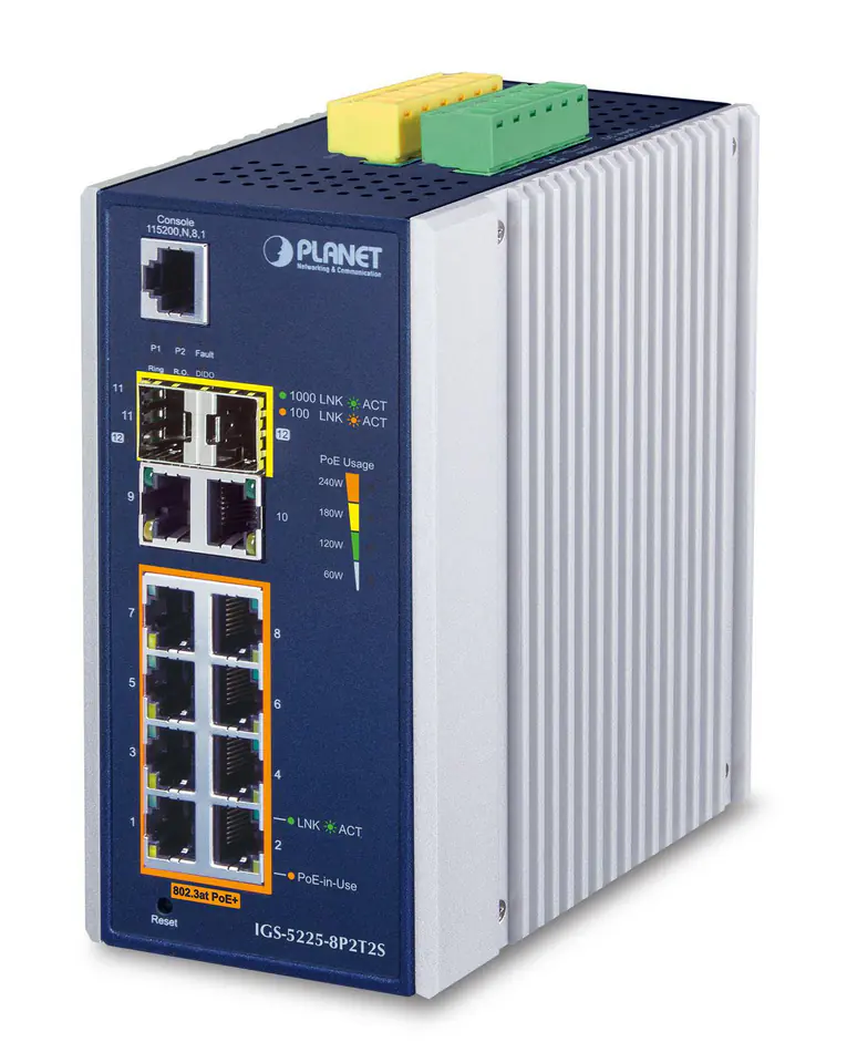 ⁨Planet IP30 Industrial L2+/L4 8-Port⁩ w sklepie Wasserman.eu