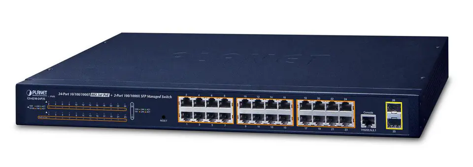 ⁨Planet IPv4, 24-Port Managed 802.3at⁩ w sklepie Wasserman.eu
