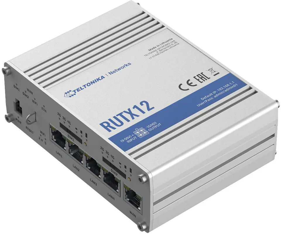 ⁨Teltonika Networks RUTX12 DUAL LTE CAT 6⁩ w sklepie Wasserman.eu