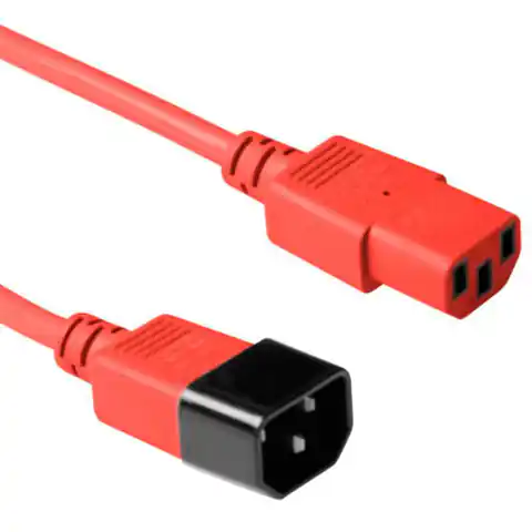 ⁨MicroConnect Red power cable C14F to C13M,⁩ w sklepie Wasserman.eu