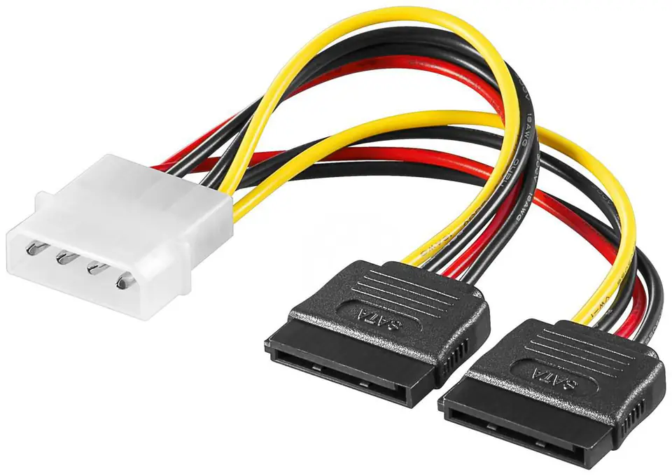 ⁨MicroConnect SATA Power 4pin-2x15pin 0,13m⁩ w sklepie Wasserman.eu