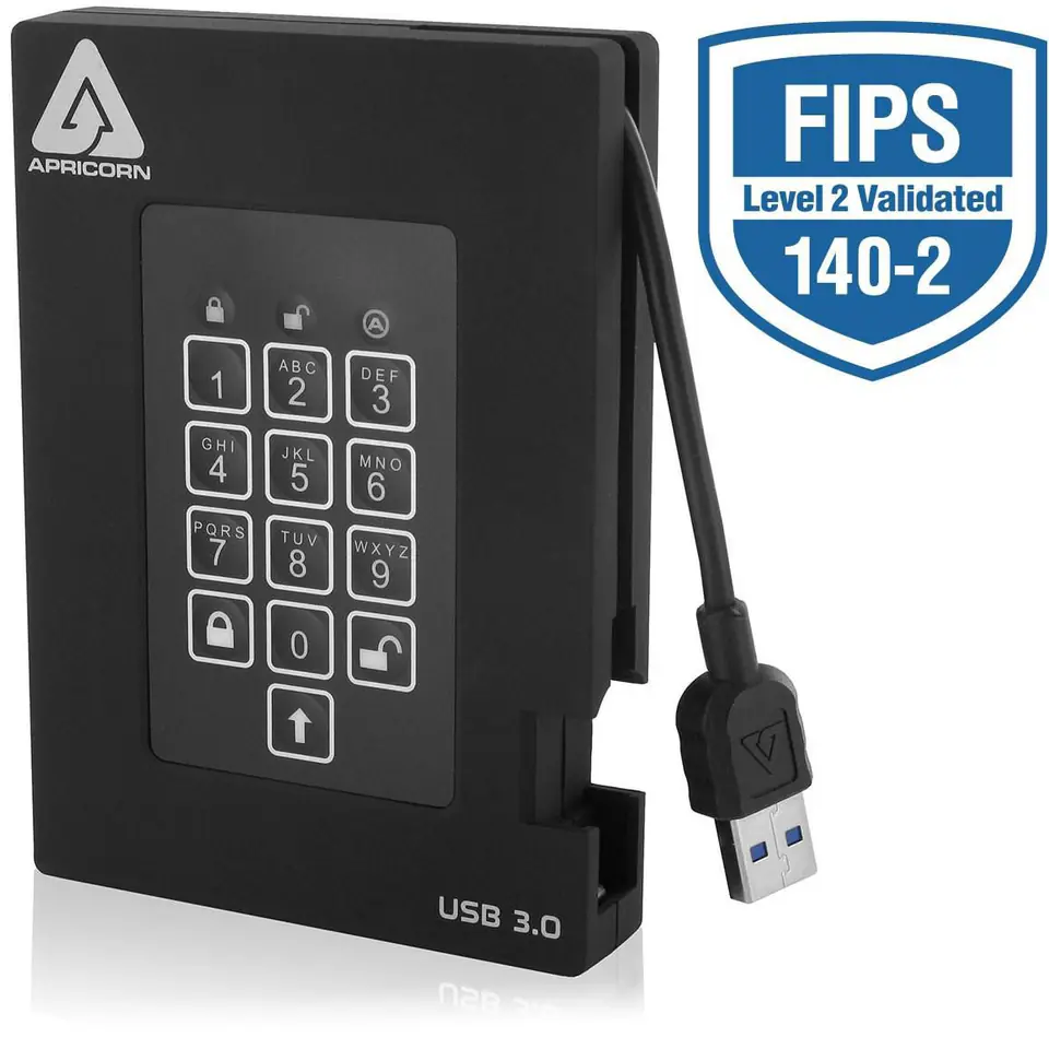 ⁨Apricorn HDD 2TB Encrypted USB 3.0⁩ w sklepie Wasserman.eu