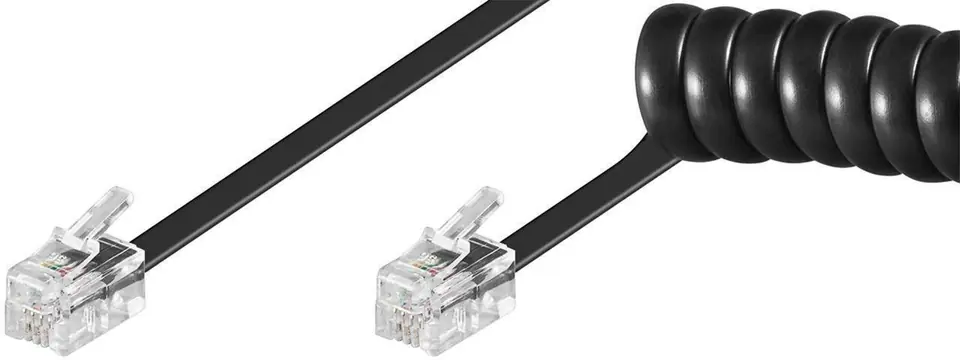 ⁨MicroConnect RJ10-RJ10 7M M/M Black⁩ w sklepie Wasserman.eu