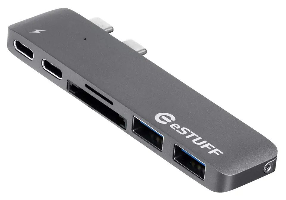 ⁨eSTUFF USB-C Slot-in Hub Pro Grey⁩ w sklepie Wasserman.eu