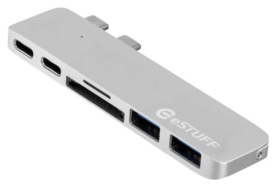 ⁨eSTUFF USB-C Slot-in Hub Pro Silver⁩ w sklepie Wasserman.eu
